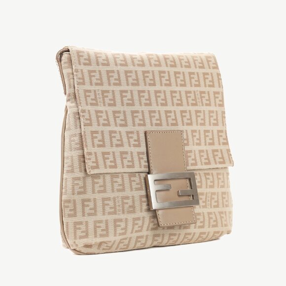 Fendi Beige Tortora & Pietra Zucchino Piatta Crossbody - Picture 2 of 14